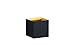 Produktbild Trio Leuchten LED Wandleuchte 223310132 Louis, Metall schwarz matt/innen goldfarbig, 4.3 Watt LED