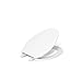 KOHLER K-4774-0 Brevia Elongated White Toilet Seatwith Quick-Release Hinges and Quick-Attach Hardware for Easy Clean