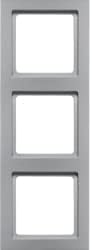 Berker Frame 3f.Aluminium/Paint 10136094 Q.3 Cover Frame 4011334442707
