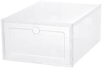 Boîte à chaussures empilable x6 en plastique transparent de 33x23x14 cm