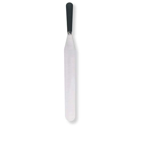 KRAMPOUZ Spatule à Crêpes en Inox de 35 cm - Lame en Acier Inoxydable Rigide et Robuste - Longueur Totale 46 cm - Accessoire Professionnel Idéal Pour Crêpières - Réf ASI35
