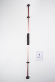 Staby Flex-Stab Trainingsgerät Professional Rot mit verstellbaren Gewichten zur Einstellung der Frequenz für ein individuelles Training mit dem Schwingstab