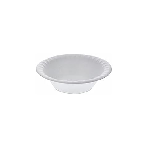Pactiv Foam White Round Satinware Bowl, 12 Ounce Capacity -- 1000 per case. Cover