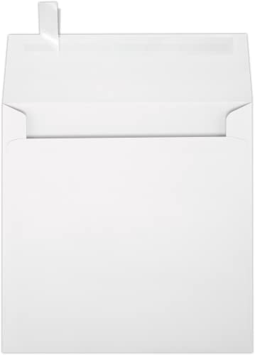 Lux 6 1/2 X 6 1/2 Square Envelopes 50/Box) 50/Box, White - 100% Recycled (8535-Wpc-50) #TOP23