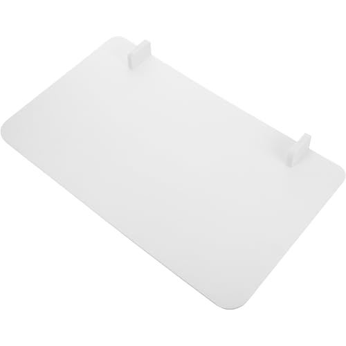 Artibetter Separador de Privacidad para Escritorio 30x50 Cm Blanco Base Desmontable, Pantalla de Escritorio de Plástico Resistente, Panel Divisorio para Estudiantes y Oficina, Adecuado