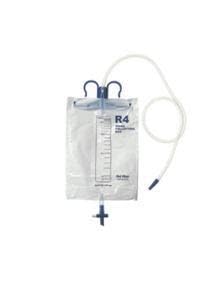 R4 URINE BAG WITH BOTTOM OUTLET (PACK OF 5 PCS) Urine Bag For Women | Urine Collector Men Patient Capacity - 2000ml, Transparent