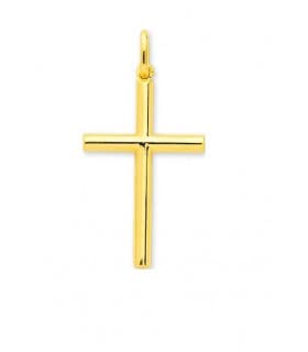 Croix Catholique Or jaune 750/00 le cadeau idéal pour baptême et communion