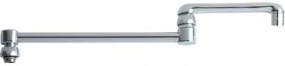Chicago Faucets, DJ18E35JKABCP, double-jointed swing spout, Polished chrome