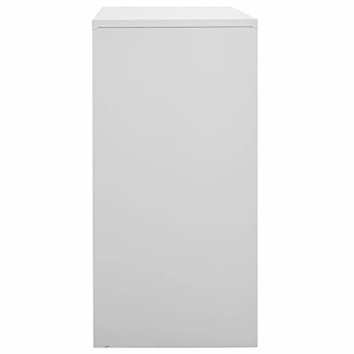 IKAYAA Armario Tipo Taquilla, Taquillas Metálico con 6 Casilleros y Puertas con Cerradura Caja de Almacenamiento, para Salas de Estar y Escuelas, Oficinas, 90x45x92,5 cm Gris Claro - imagen 6