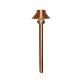 Westgate Mfg. LA-112-CR Path Light, 20W 12V Copper Short Hat Long Stem - Natural Copper