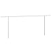 Industrial White Awning Post Set, 236.2in Height 96.5in Width, Adjustable Iron Support for Patio Balcony Garden, Durable Powder-Coated Finish, Easy Assembly with Basic Tools