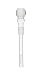 Produktbild budawi® Glas Chillum von Boost 18,8er Schliff 12 cm Kupplung Adapter Chillum für Glasbong Wasserpfeife Panzerschliff