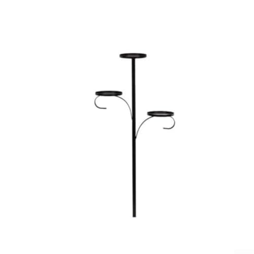 Metal three tier Christmas tree top stand with retro style candelabra design for indoor and outdoor holiday decoration and candle display (60cm)