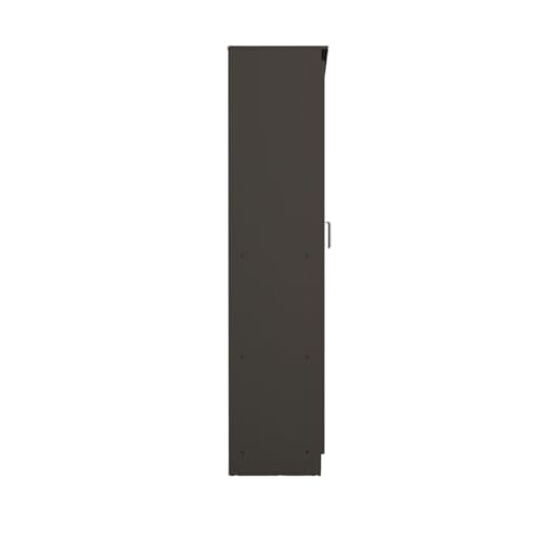 Image of Amazon Brand - Solimo Duo Plus 2 Door Engineer Wood Wardrobe for Clothes Storage with Hanging Hanger for Bedroom, Living Room, Cupboard, Wooden Almirah - Wenge