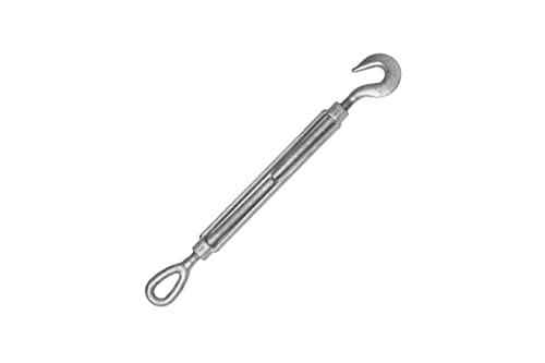 Tensores para cables galvanizados Indusco Hot Dipped Gancho y Ojal, 3/4" x 12" miniatura 1