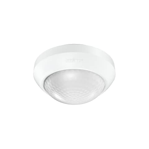 Steinel Bewegungsmelder IS 360-3 weiß, 2000 W Schaltlast, 360° PIR Sensor, 12 m Reichweite, LED geeignet, Deckenmontage Cover
