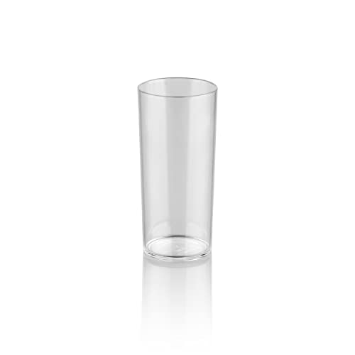 Premium Quality Plastic Drinking 8.1-Ounce Glasses, Clear, Unbreakable Polycarbonate Highball Tumblers For Water, Juice, Cocktails, Dishwasher Safe, Tall For Indoor Outdoor Use, Reusable (Set Of 12) #TOP6