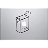 Apple Juice Vinyl Decal Sticker Skin for Apple MacBook Pro Air Mac iPad, Die cut vinyl decal for windows, cars, trucks, tool boxes, laptops, MacBook - virtually any hard, smooth surface