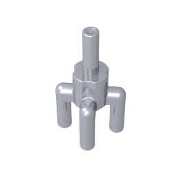 2566 Ornaments Plant, Palm Tree Top, 4 Top Bars, 1 Bottom Bar 50 Pieces GDS-1217 Compatible with Lego Building Blocks Color:Flat Silver