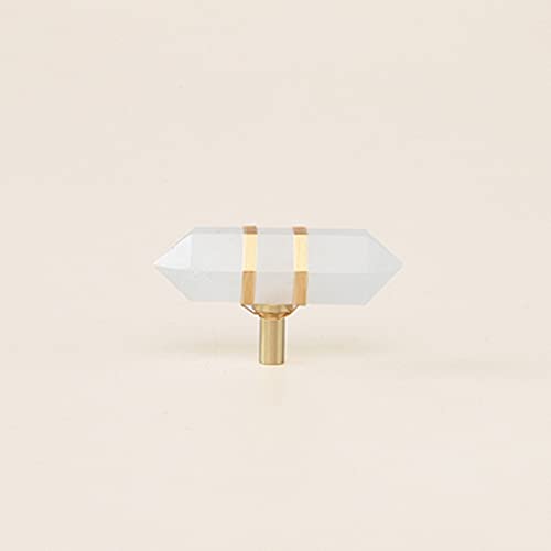 Poignée en cristal pour commode chic avec embase de traction chromée