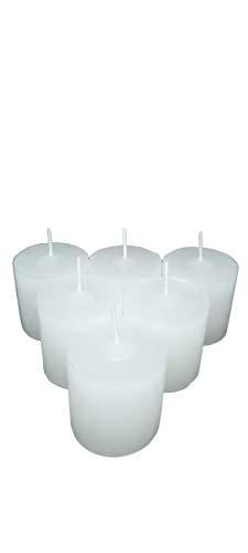 Kit com 6 velas decorativas festas e eventos - 90g - Brancas