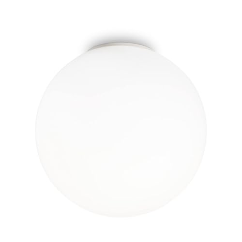 Plafonnier MAPA PL1 D40 nickel et verre blanc pour un intérieur chic