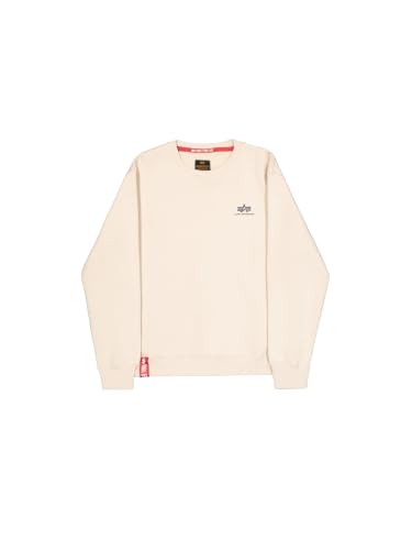 Alpha Industries Basic Sweater Small Logo Sweatshirt für Herren Jet Stream White – Ansicht 1