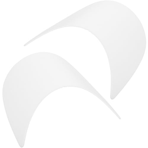 Holibanna Baseball Cap Visor Insert, 2pcs 15cm Plastic Cap Shaper Liner Baseball Hat Visor Cap Insert Hat Brim Shaper Replacement Liner Shaper for Sewing Caps Making Supplies White