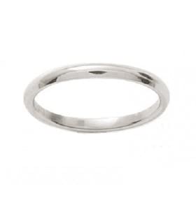 Alliance Or Blanc 18 carats PEYO bague 2 mm au quotidien pour célébrer votre union taille 61