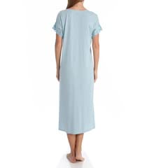 Natori Women's Zen Floral Short Sleeve Nightgown, Black, X-Large #TOP3