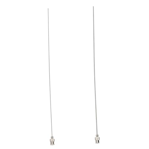 VILLFUL 2pcs Flat Dispensing Slips Lock Tip Dispenser Dispensing Tips Dispensing Glue Dispensing Needles Lock Stainless Steel Silver