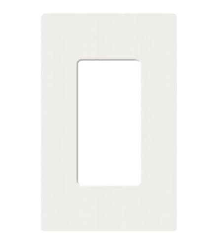 Lutron Claro 1 Gang Wall Plate for Decorator/Rocker Switches, Satin, Glacier White (SC-1-GL) (1-Pack) SC-1-GL by Lutron - Image 2