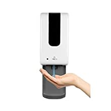 Touchless Hand Sanitizer Dispenser | Wall Mount Sanitizing Station with Refillable Bottle | Hand Sanitizer Machines - White (Wall White)