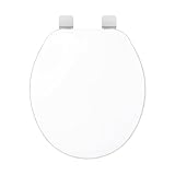 Gerber Round Front Toilet Seat with Cover, Standard Close, Quick & Easy Install, Heavy-Duty Plastic, Durable & Fade-Resistant, White GC55012043