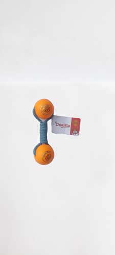 Image of Dogista Durable Plastic DUMBLE Knotted Cotton Rope Toys for Teeth Cleaning and Chewing, Small & Medium Dog /Cat /Puppy (Multicolour).