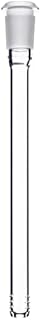 Lit Hookah 24mm Downstem for Original 14" Model - 1 Pack (White, Glass/Metal Base, Downstem)