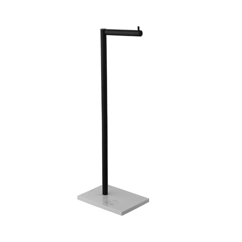 JOMANDAN 304 Stainless Steel Freestanding Toilet Paper Holder with Marble Base - Multi-Roll Capacity, No-Drill Installation, Bathroom Organizer for Compact Spaces (Black/White Marble) by JOMANDAN - Image 8