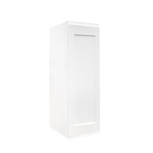 Lieeres 15" W x 30" H White Shaker Single-Door Kitchen Wall Cabinet, RTA
