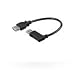 Produktbild MicroConnect usbaafa030 Adapter Cable  Adapter für Kabel (2.0 A, USB 2.0 A, männlich/männlich, Schwarz, 0,3 m)