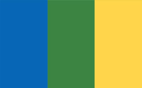 Drapeau large BGYflag bleu et pavillon bicolore pour mât et façade