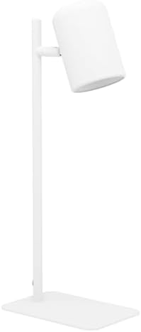 EGLO LED lámpara de mesa Ceppino, lámpara de escritorio minimalista de 1 llama, lámpara de mesa de metal, lámpara de oficina en blanco, lámpara con interruptor, casquillo GU10