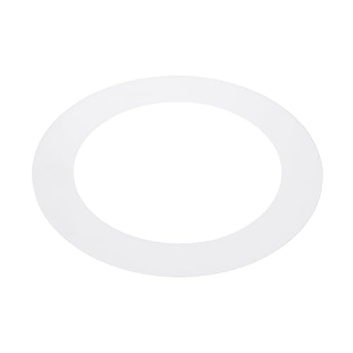 PATIKIL 5.9" ID 8.1" OD Plastic Trim Ring, Ceiling Light Goof Rings Matte Circular Light Cover Lighting Fixture for Ceiling Wall Recessed Can Downlights, Translucent Matte White