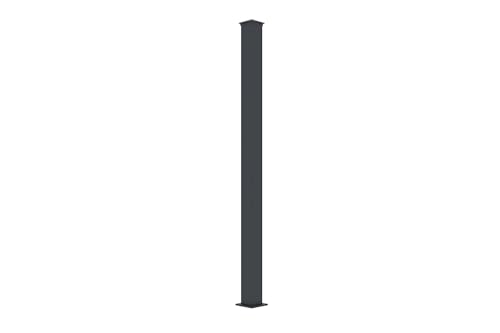 Casanoov Poteau EIFEL Aluminium 10x10 cm H.190 cm Gris Anthracite | Support Portail et Portillon - Pose à Visser ou Sceller - Résistants Intempéries et...