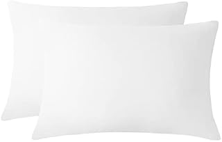 Ruikasi Pillowcases Pink 2 Pack - Standard Pillow Case Set of 2 with Envelope Closure, Soft Brushed Microfiber Pillow Cover 50x75cm Wrinkle and Stain Resistant