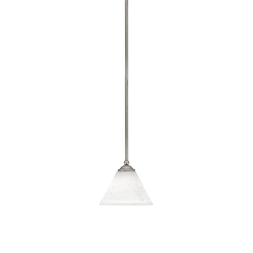 Toltec Zilo 7in 1-Light Mini Pendant Graphite White Muslin