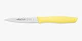 Arcos Serie Nova - Cuchillo Mondador - Hoja de Acero Inoxidable de 100 mm - Mango de Polipropileno Color Limon