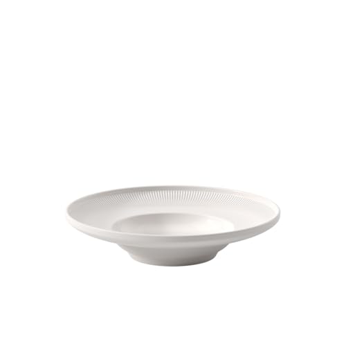 Villeroy & Boch Afina Wide Rim Soup/Pasta Deep Plate, Premium Porcelain, Made in Germany, Dishwasher and Microwave Safe, 9.75 x 2.25 in, 10 oz Capacity, Stackable, Rich, Creamy White by Villeroy & Boch - Image 2