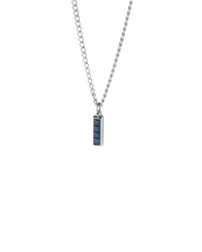 Collier Homme Acier LiuJo MLJ617 chaîne pendentif bleu NADIR