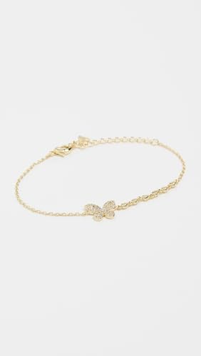 ADINA EDEN Women's Pave Butterfly Cubic Zirconia Embedded Chain Bracelet, Gold, One Size2