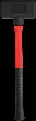KUNZER 7GH25 Gummihammer 2,5kg, Rückschlagfreier Schonhammer, Gummikopf | Kunststoffstiel, Stahlkugel, Hammerkopf, Länge: 490mm, Stahlkugeln, Reifenwechsel, Felgen-Demontage-Werkzeug
